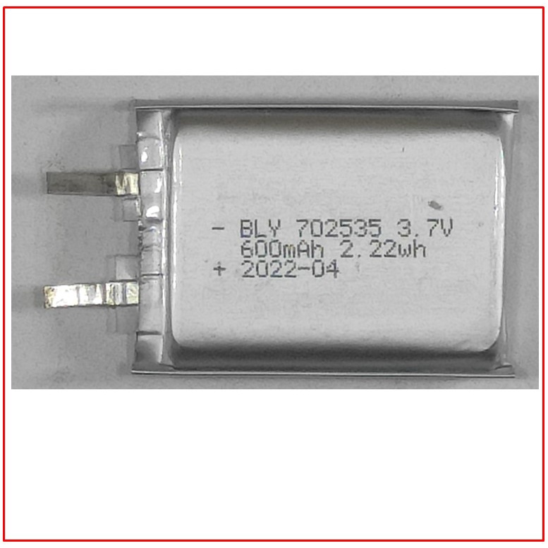Pin Sạc Lithium 702535 3.7V  Dung lượng 600 mAh