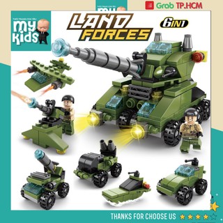 Bộ đồ chơi mô hình lắp ráp KIỂU LEGO XE QUÂN ĐỘI 6 IN 1 (138 Chi tiết) (6 KIỂU LẮP TRONG 1 HỘP SẢN PHẨM)