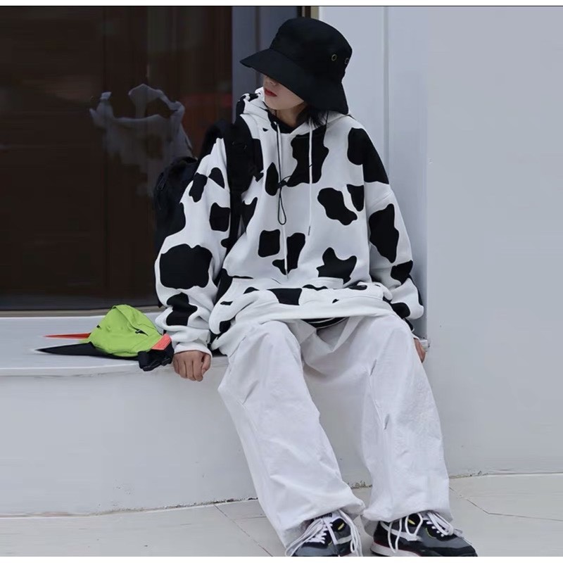 💖 MẪU HÓT 💖 Áo hoodie bò sữa nam nữ có Nón unisex form rộng họa tiết cực đẹp thời trang năng động khoác Mũ to | BigBuy360 - bigbuy360.vn