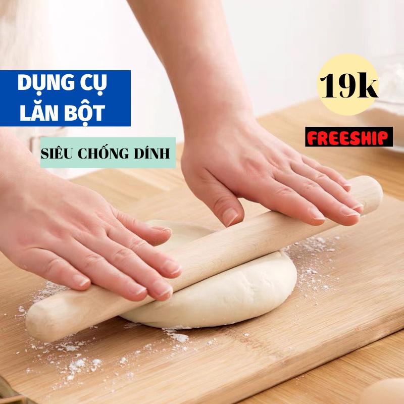 Cây Lăn Bột , Dụng Cụ Lăn Bột Bằng Gỗ Tiện Dụng Để Làm Bánh KHO GIA DỤNG HOÀNG ANH