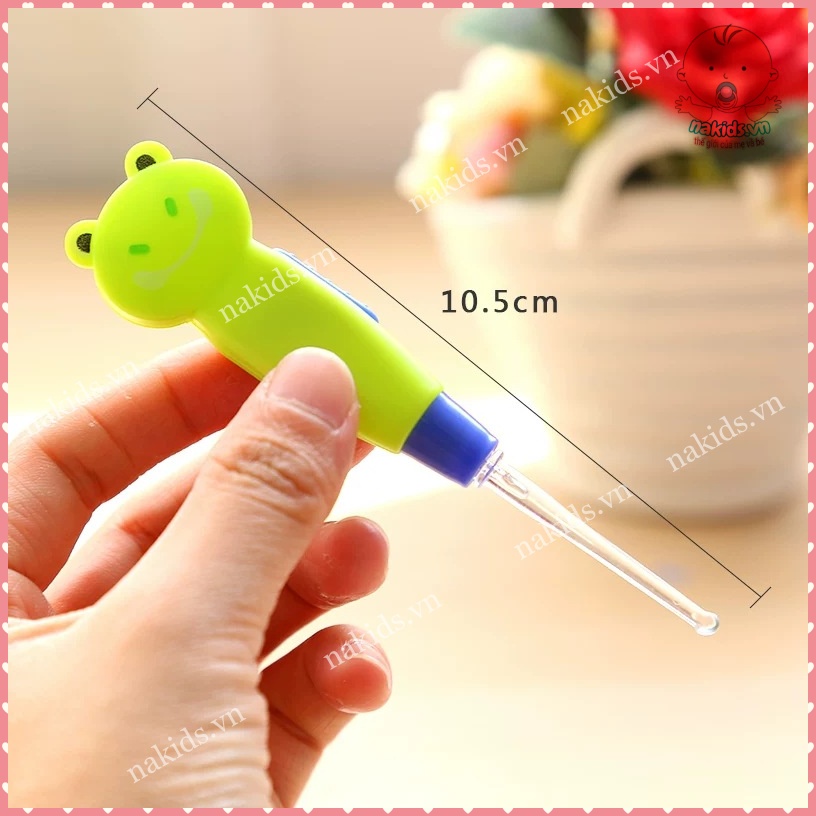 Bộ Lấy Ráy Tai 3 Đầu Có Đèn Phát Sáng - Cây Lấy Ráy Tai Hình Thú Ngộ Nghĩnh Cho Trẻ Em Và Cả Gia Đình