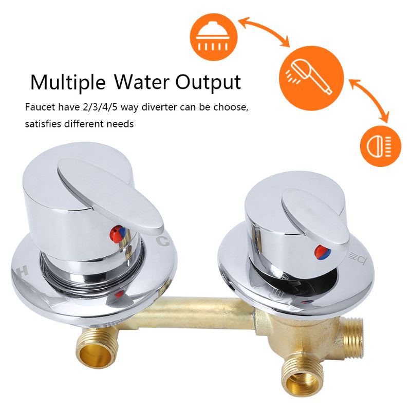 Van nước 2/3/4/5 hướng bằng đồng thau chuyên dụng cho nhà bếp/phòng tắm