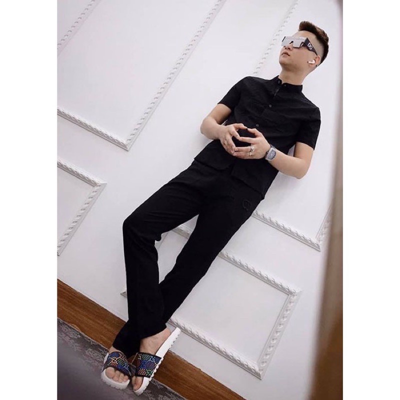 Bộ đũi áo cộc quần dài nam . Đồ bộ đũi thời trang cổ tàu