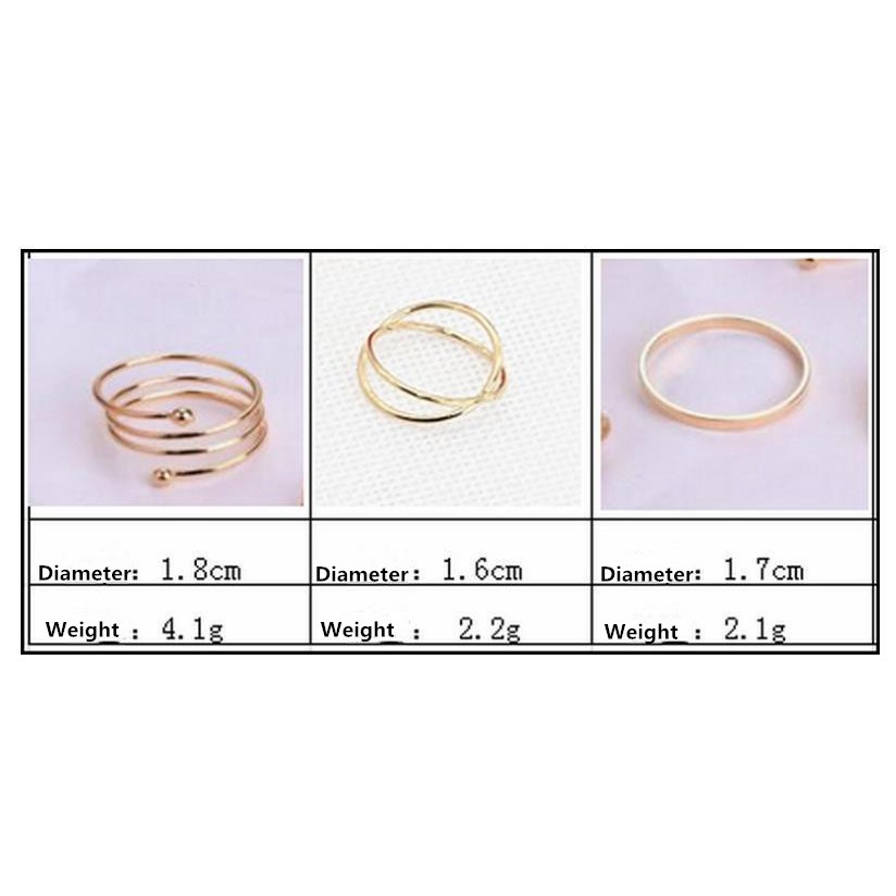 6Pcs/Set Retro Various Style Vintage Knuckle Finger Ring Value for Women Jewelry