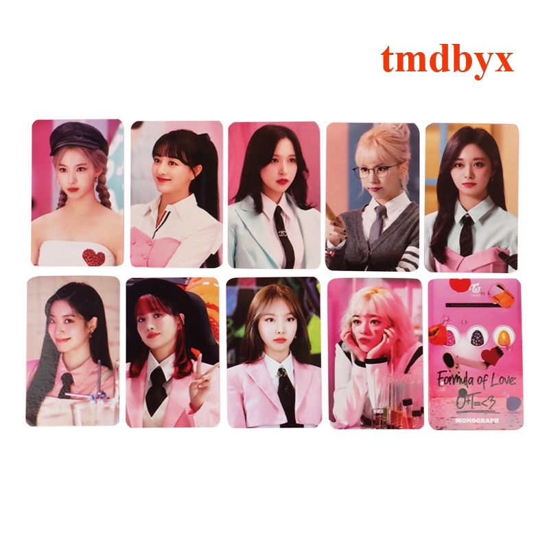 Set 9 Thẻ Hình Các Thành Viên Nhóm Nhạc Kpop TWICE of Love: O+T=&lt;3 Lomo Card
