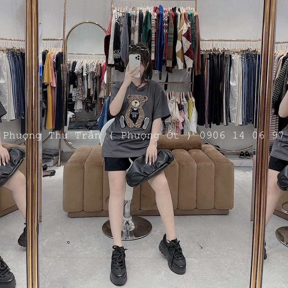 Bộ đồ nữ thun cotton mặc nhà mùa hè  Áo Phông Gấu  Đoremon Mix Quần Sooc Kèm Đai sịn sò-XIAOMIMI AA1134