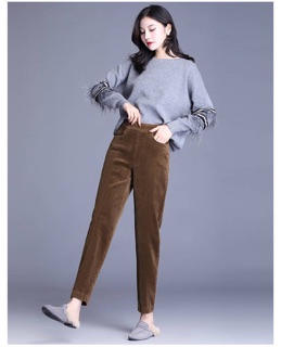 Combo 2 chiếc quần nhung lót lông nâu/xám/đen