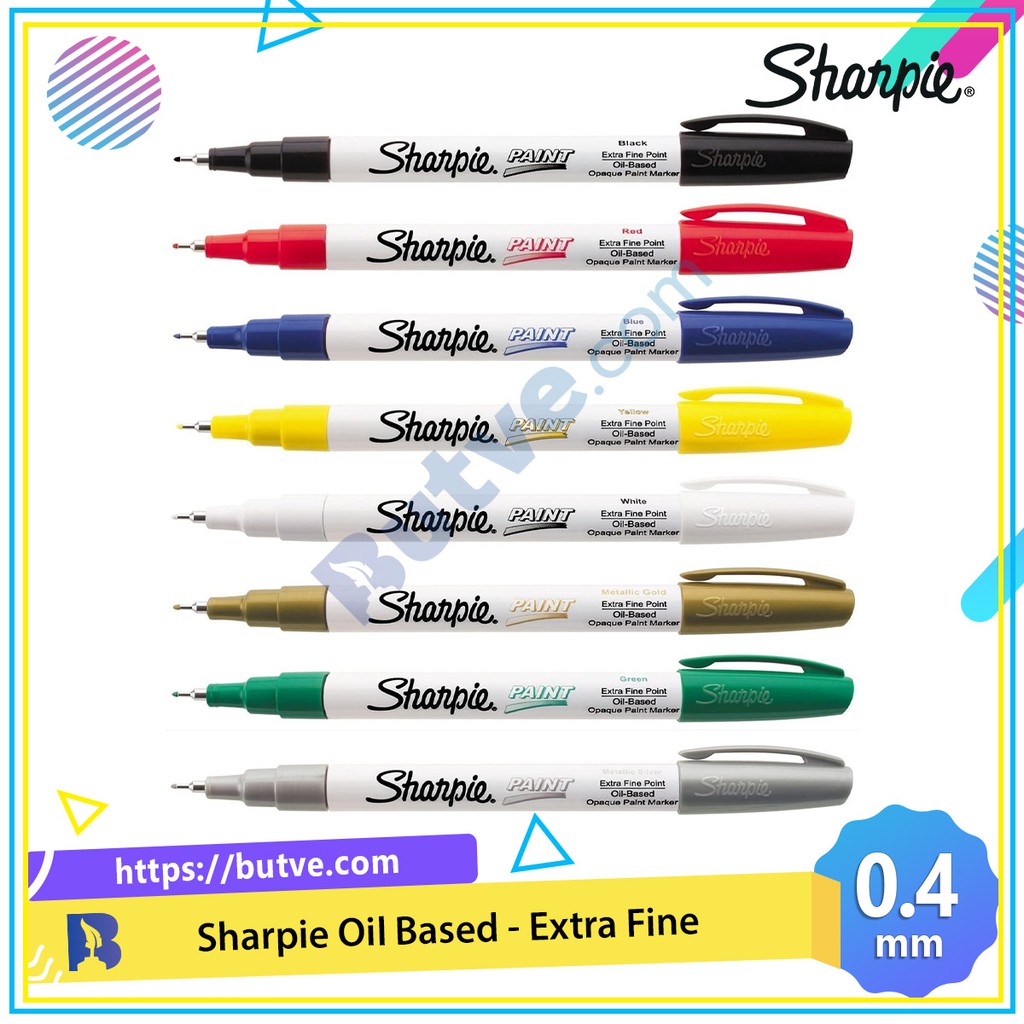 Bút sơn dầu ngòi kim vẽ đa chất liệu Sharpie Oil Based Extra Fine 0.4mm (Cây lẻ)