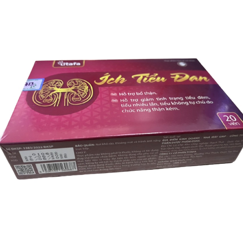 Ích Tiểu Đan hỗ trợ giảm tình trạng tiểu đêm, tiểu nhiều lần &amp; tiểu không tự chủ do chức năng thận kém 20v - Cvspharmacy