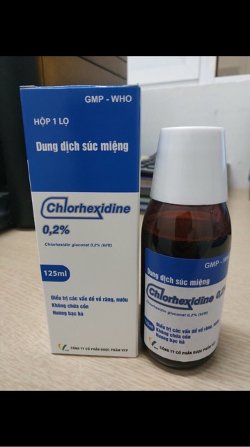 Dung dịch súc miệng Chlorhexidine 0.2 %