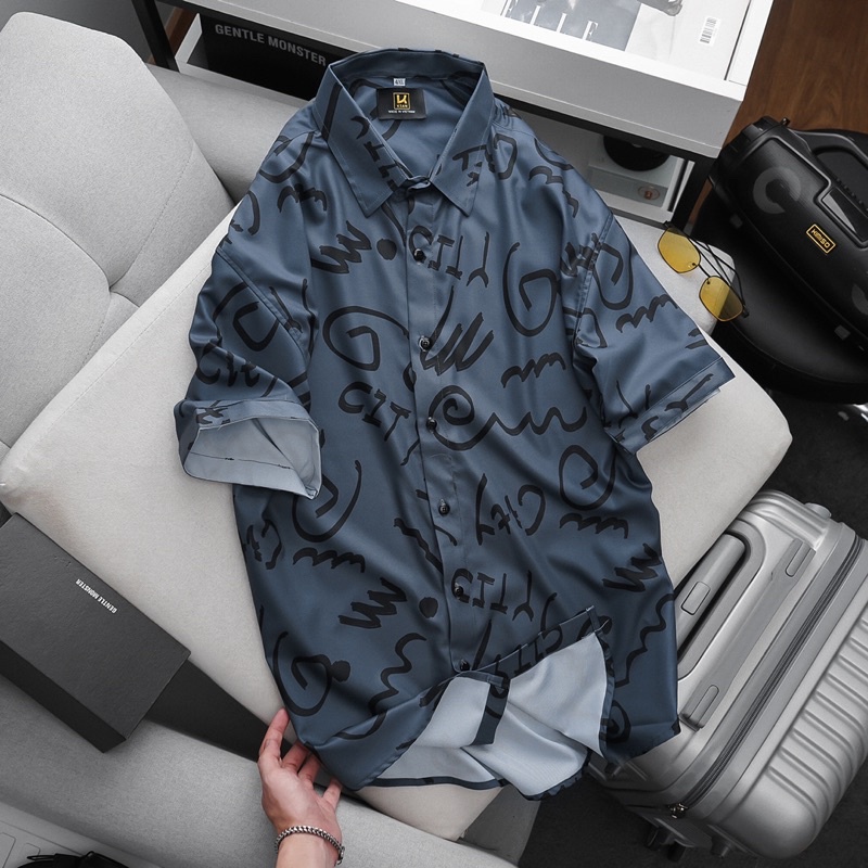 Áo sơ mi nam hoạ tiết đẹp Bigsize < 125kg