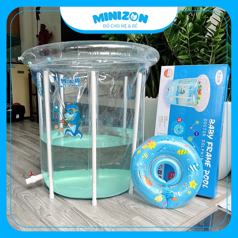 Bể Bơi Thành Cao Doctor Dolphin Kèm Phao Cổ Full Phụ Kiện Giá Rẻ | Minizon Kids
