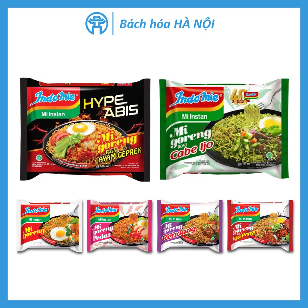 Mì Xào Khô / Mì Trộn Indomie Mi Goreng 6 Vị: Ớt Xanh, Gà Cay, Bò Cay, Sườn, Đặc Biệt - Ngon Số 1 Thế Giới | BigBuy360 - bigbuy360.vn