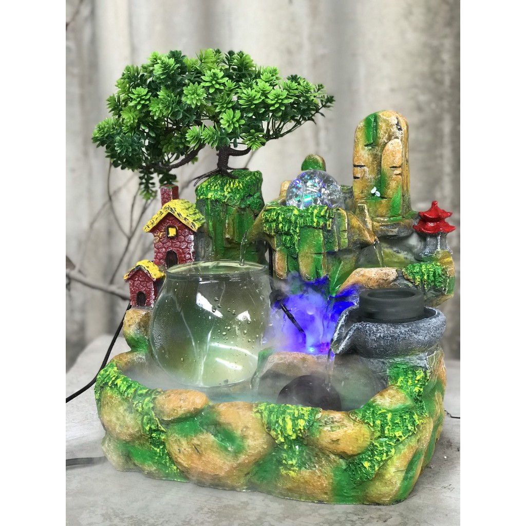 Thác nước phong thuỷ mini để bàn - Tiểu cảnh,hòn non bộ