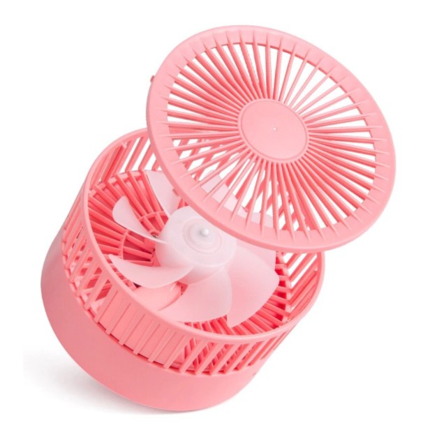 Máy quạt mini để bàn tích điện gấp gọn 3 cấp độ gió siêu mát, Quạt tích điện gấp gọn để bàn sạc điện kèm giá đỡ tiện lợi