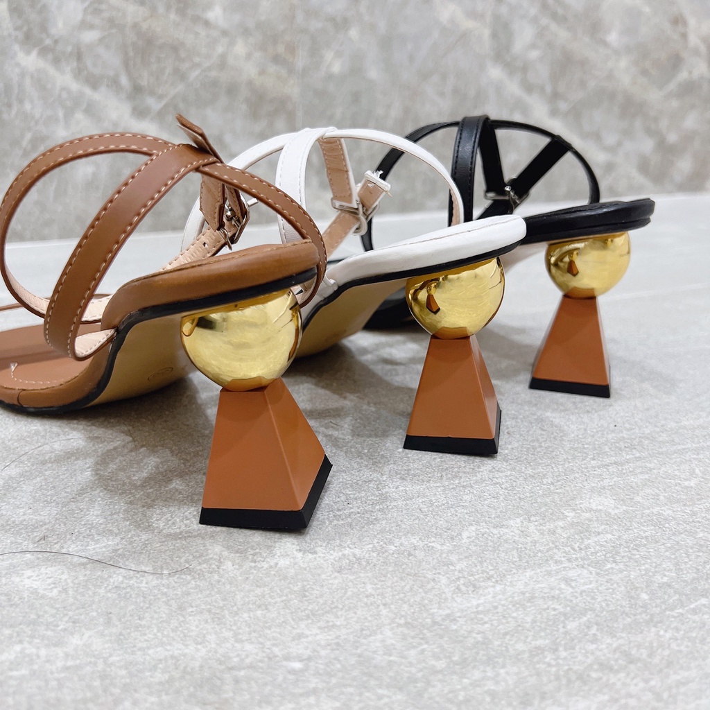Sandal cao gót nữ 7 phân quai mảnh gót vuông Teen Shop mã 7PAicap