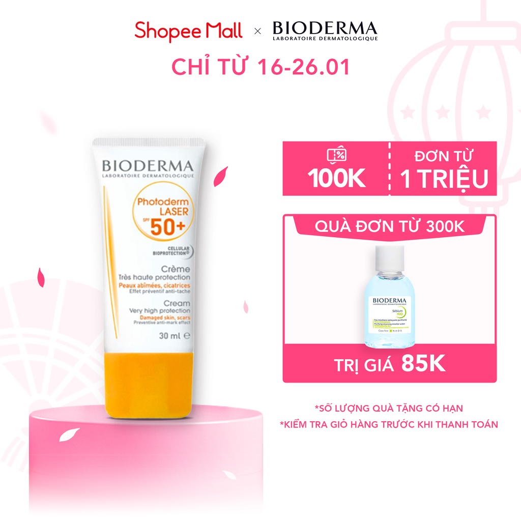 Kem chống nắng cho da trước và sau trị liệu Bioderma Photoderm Laser - 30ml