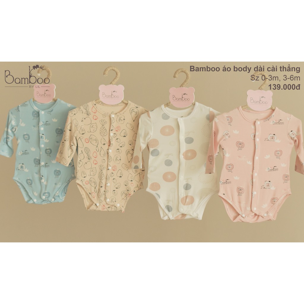 [Little love] Bộ Body chip sơ sinh little love dài tay chất liệu bamboo