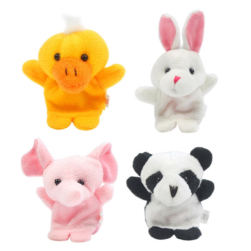 10x Cartoon Biological Animal Finger Puppet Plush Toys Child Baby Favor Dol KidsDreamMall