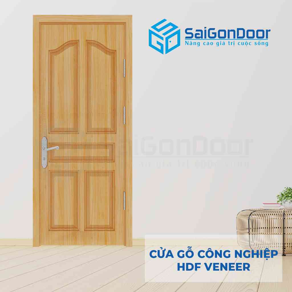 Cửa gỗ công nghiệp phủ veneer chuyên làm cửa thông phòng,phòng ngủ