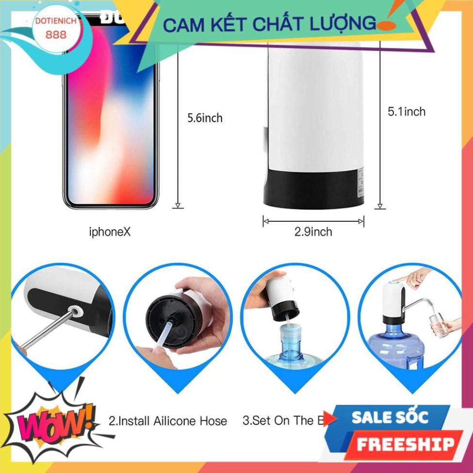 Vòi bơm nước uống tự động cho bình chai đóng sẵn thông minh máy hút mini tích điện sạc cổng usb