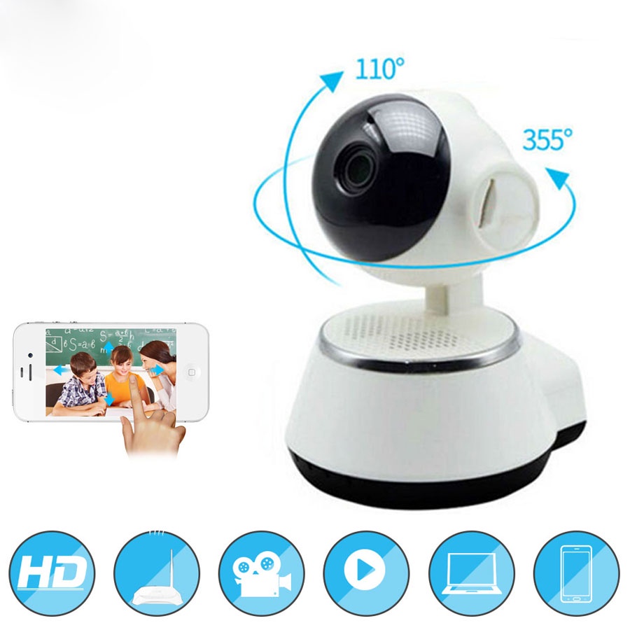 (Kèm thẻ 32GB) Camera Wifi V380 Pro,Kết Nối Không Dây Điện Thoại,Xoay 360 Độ, Đàm Thoại 2 Chiều, Hồng Ngoại Soi Ban Đêm