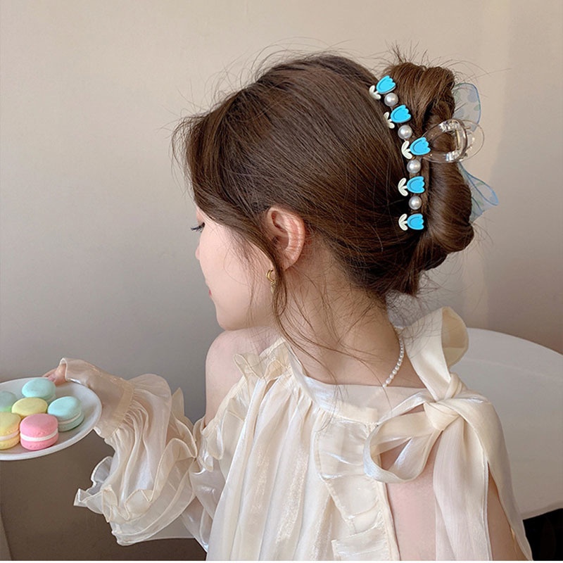 Kẹp Tóc Hình Hoa Đính Ngọc Trai Thời Trang Cho Nữ