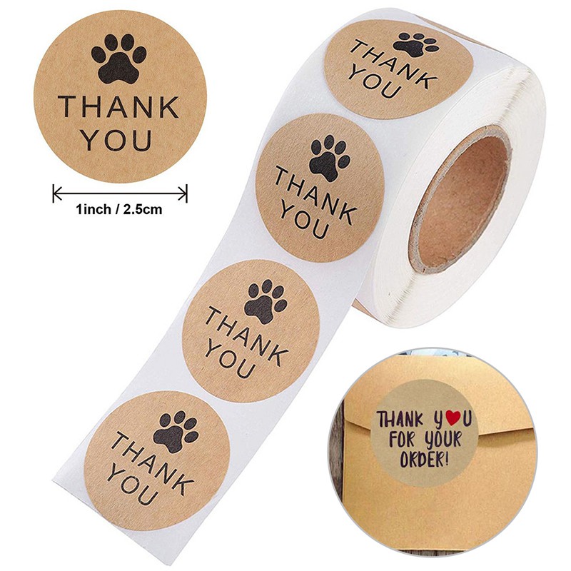 Hl Set 500 Sticker Thank You Dán Trang Trí Quà Tặng