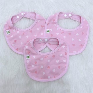 Yếm tròn Mipbi cúc bấm cao cấp cho bé set 3 chiếc