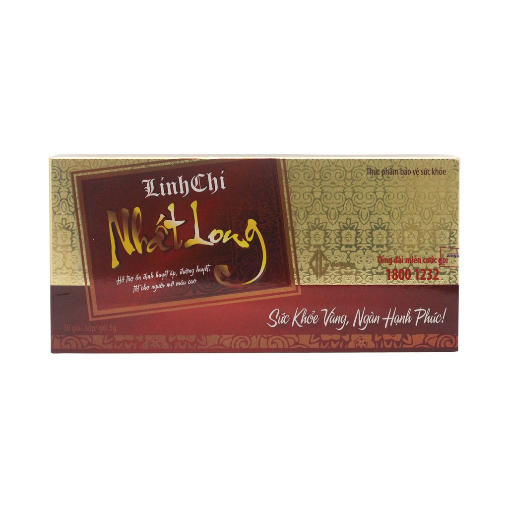 Trà Linh Chi Nhất Long - Hỗ trợ ổn định đường huyết, ổn định huyết áp, giảm mỡ máu (Hộp 30 gói) 5.0