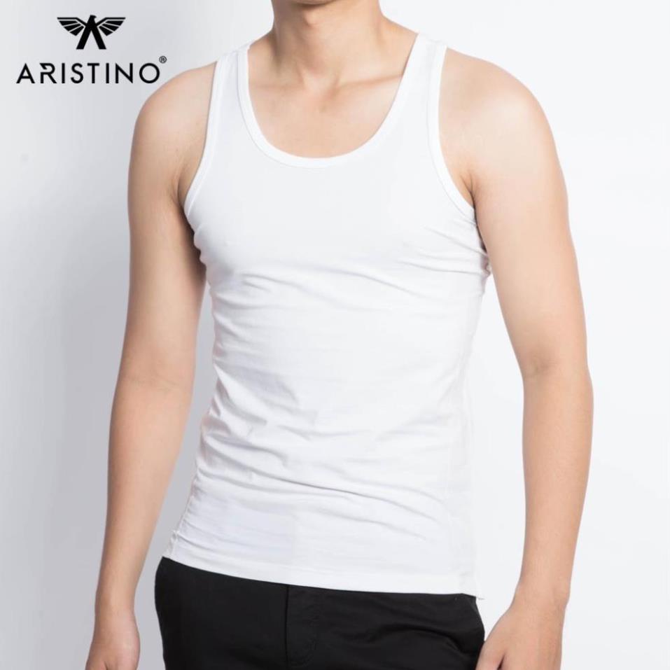 Áo tank-top nam Aristino ATT012S1 áo ba lỗ trắng ! *