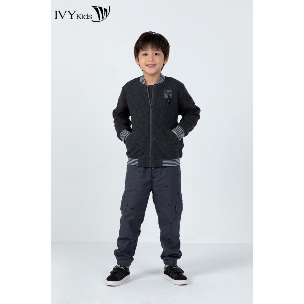 Áo khoác thu Smile bé trai IVY moda MS 77K1412