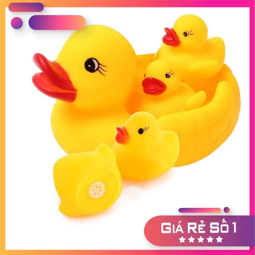 🐤Vịt Thả Hồ Bơi🐤 Set 4 Vịt Mẹ Và Vịt Con Thả Hồ Bơi Cho Bé – Hàng Cam Kết 100% Về Chất Lượng