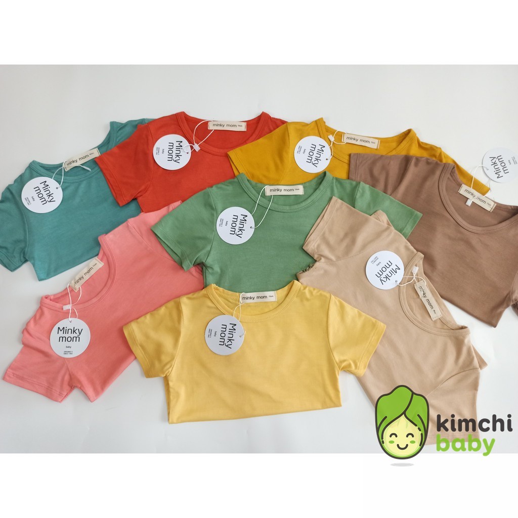 [COMBO 8 BỘ] Bộ Cộc Tay Thun Lạnh Minky Mom Bé Trai, Bé Gái Trơn, Đồ Bộ Cho Bé Mặc Ở Nhà MKM2101