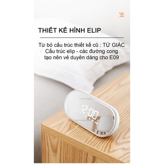 Đồng hồ báo thức bluetooth kiêm loa không dây E09