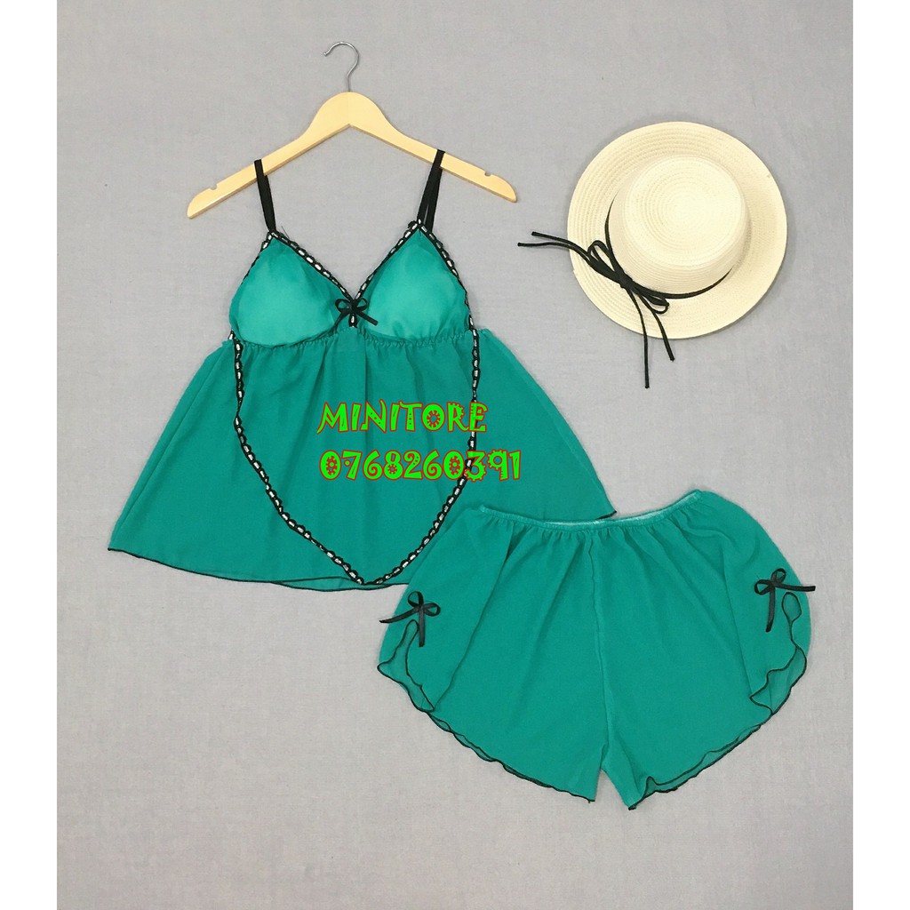 [60KG - 90KG] BỘ VOAN MỎNG CÓ MÚT ÊM VIỀN REN SEXY, GỢI CẢM MẶC NGỦ BAO ĐẸP BAO MÁT - Bigsize voan 4 dây | BigBuy360 - bigbuy360.vn