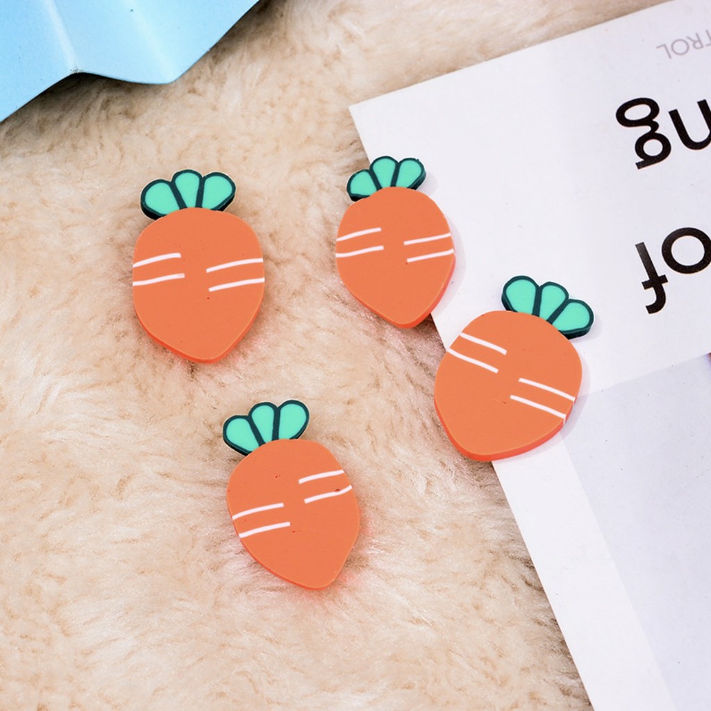 Túi 20 ticker trái cây nhựa lát nhiều kiểu charm trái cây
