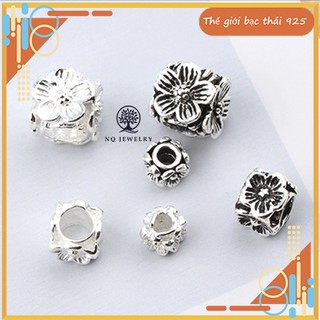 [Charm HOT] Charm hoa 4 mặt - Charm xỏ ngang hoa 4 mặt