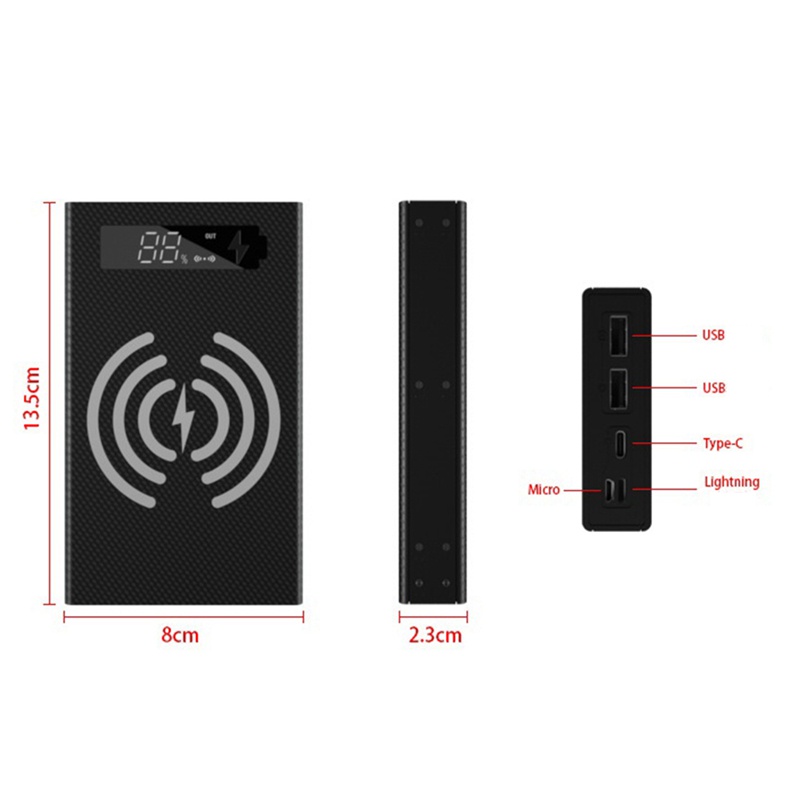 Bộ 560 Ống Co Nhiệt Kèm Hộp Sạc QC 3.0 PD 5X18650 Chất Lượng Cao Ốp