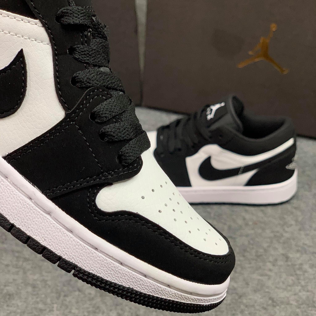 Giày sneaker Jordan Panda cao cấp full box, giày thể thao nam nữ cố thấp đẹp màu đen trắng, xám trẻ trung, sành điệu M6