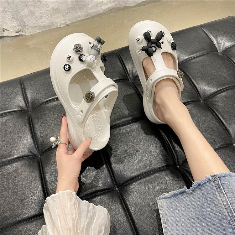Dép Sục Cross Đế Cao 5Cm Đeo Được 2 Kiểu Tặng Full Stiker G168