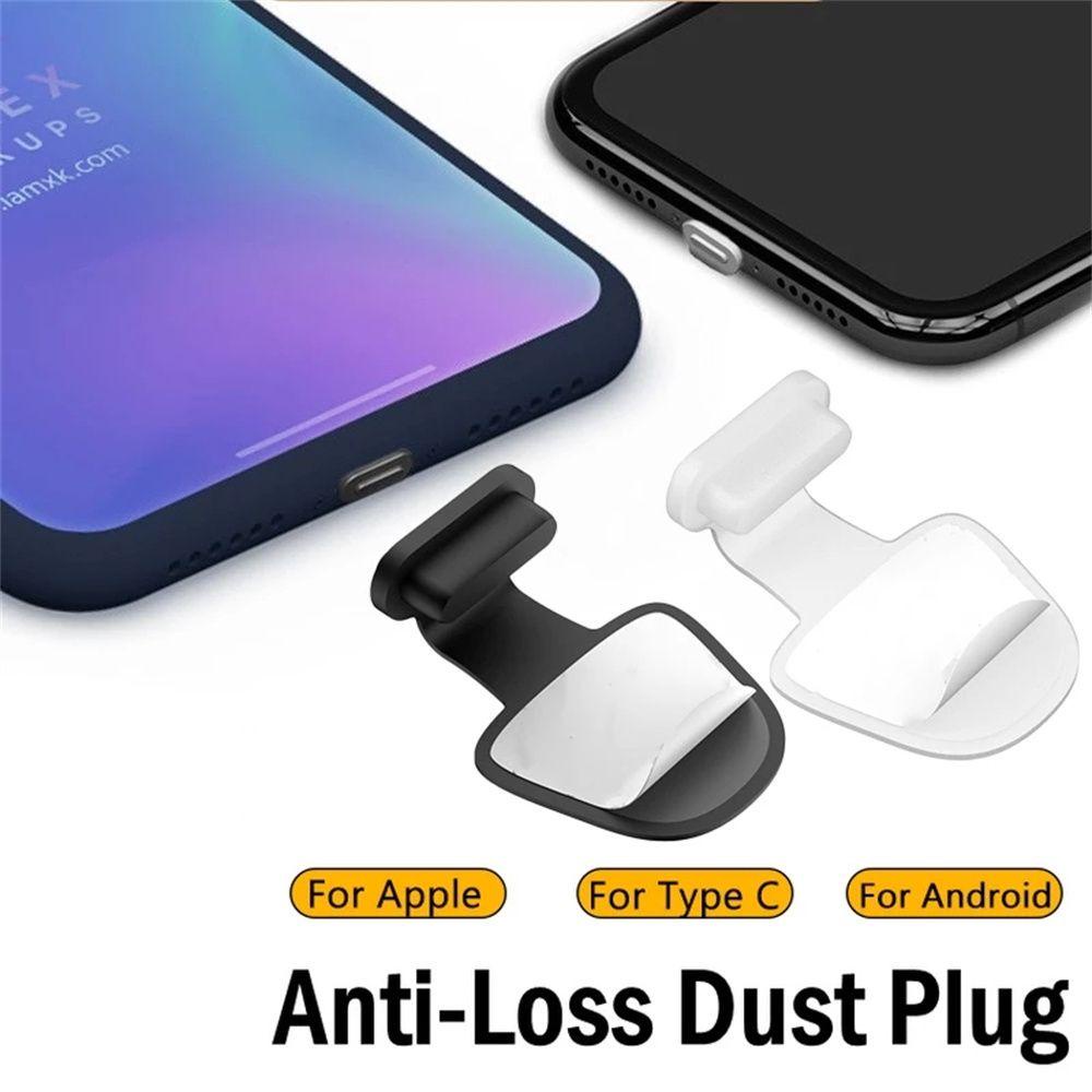 Nút Bịt Cổng Sạc USB Type C Chống Bụi / Mất / Mất Màu Đen Cho Điện Thoại
