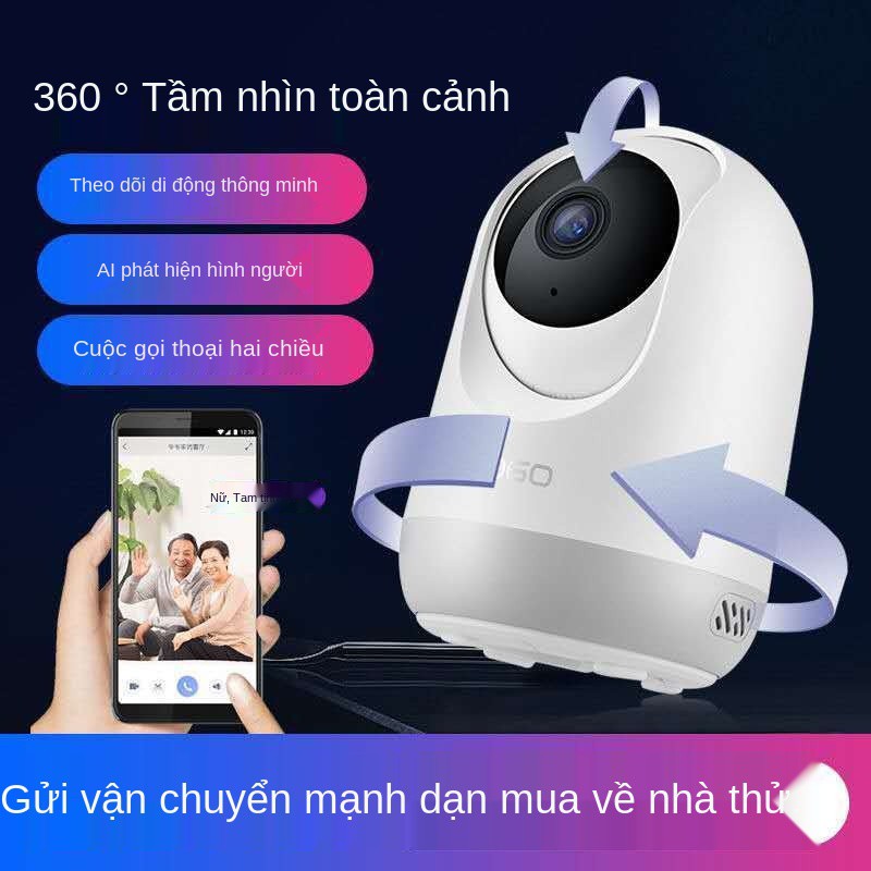 ✉Camera 360 PTZ phiên bản thưởng thức âm nhạc wifi giám sát độ nét cao hồng ngoại nhìn đêm giao tiếp hai chiều