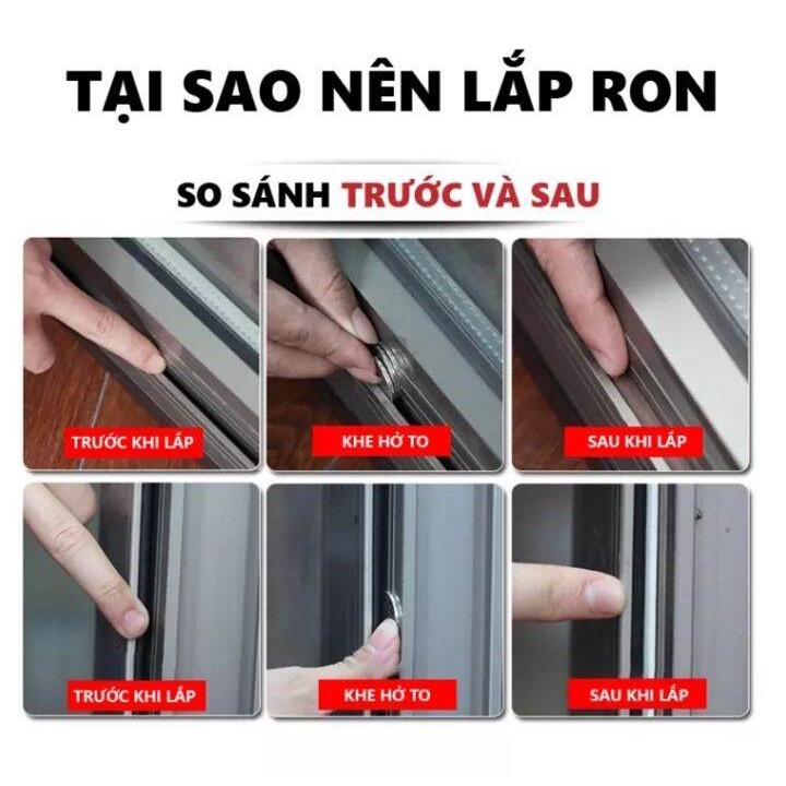 Cuộn 20m Ron Cao Su - Ron U Cửa Kính Sắt 5ly