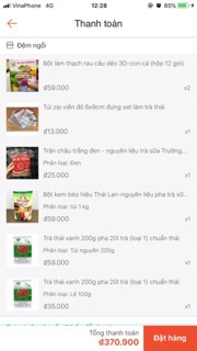 Combo trà thái của khách, ảnh sau