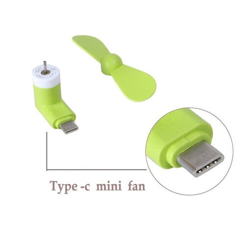 Quạt Mini 2 Cánh Tháo Dời GắnCổng USB, Điện Thoại Android Và IOS - Lighning - MicroUSB - TypeC