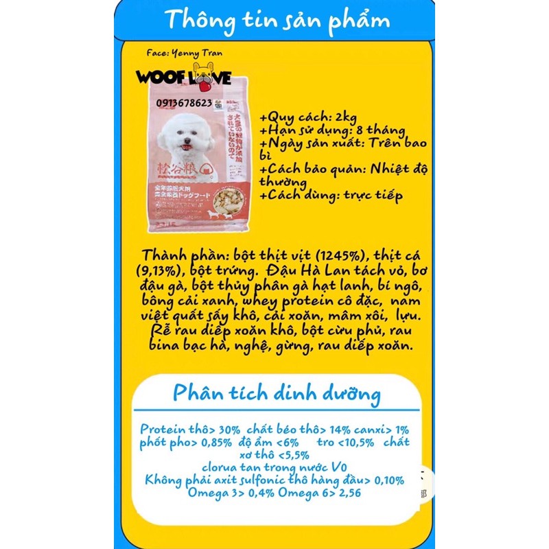 HẠT NHẬT MIX THỊT TƯƠI SẤY VÀ GÀ + CÁ HỒI + VỊT DÀNH CHO CHÓ