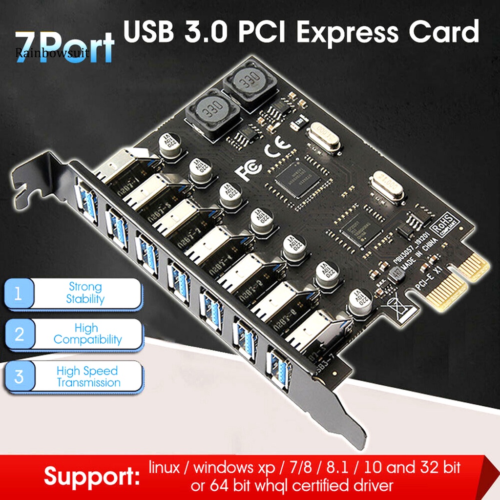 Bộ Chuyển Đổi Thẻ Mở Rộng 7 Cổng Usb 3.0 Pci-E Siêu Bền | BigBuy360 - bigbuy360.vn