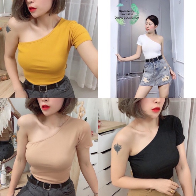 Áo Lệch Vai Chất BoZip TC