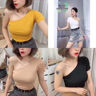 Áo Lệch Vai ( chất bozip kèm ảnh thật )